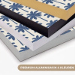 Symmetrisch - Palm - Blauw Textielframe zwart klein 947 -USP_kleurenNL