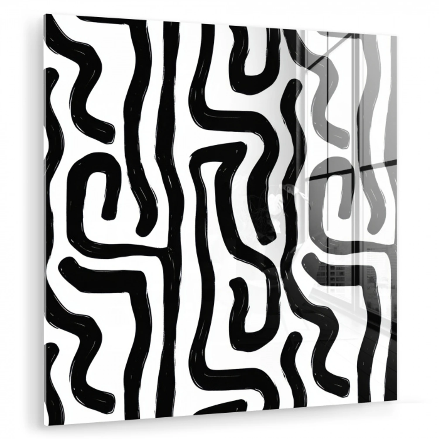 Modern - Lijnen - Zwart plexiglas 5mm klein 11 -zzzproduct_nieuw