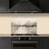 Moderne kunst - Abstract - Beige keuken achterwand spatscherm klein -sfeer1