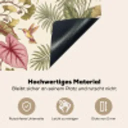 Vogels - Tropisch - Botanisch - Roze Inductie beschemer met haakjes klein -ky-onderkant-de
