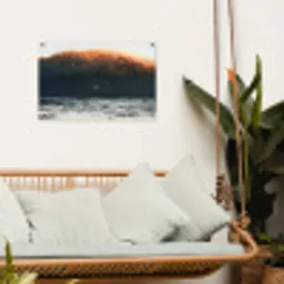 Vogel - Boom - Water tuinposter los doek klein -sfeer7