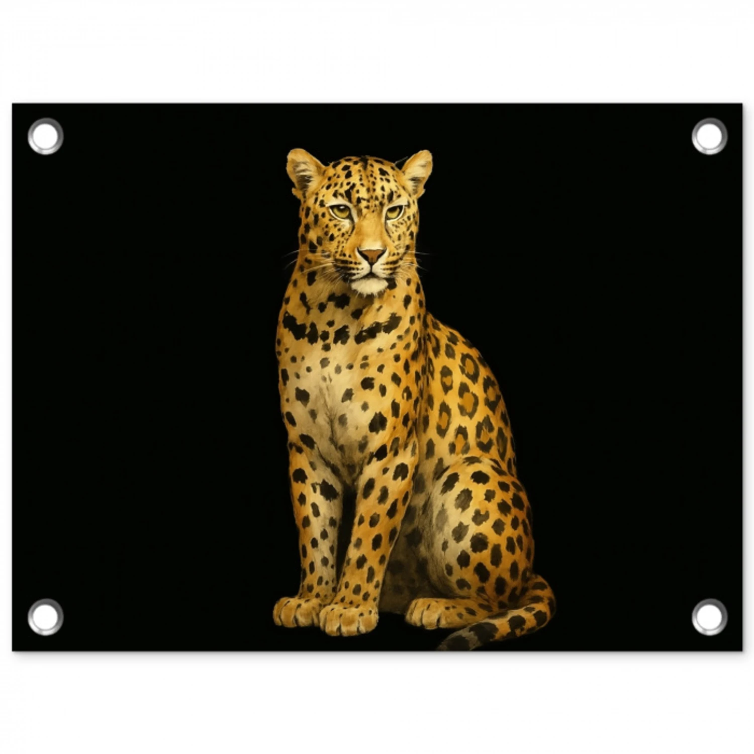 Panter - Realistisch - Bruin tuinposter los doek klein -3d
