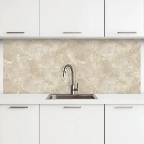 Lichtbeige - Marmer - Aders keuken achterwand 2 middel 871 -3d
