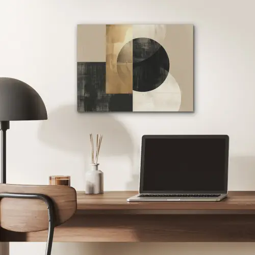 Abstract - Goud - Zwart - Kunst PET vilt klein -sfeer5