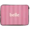 Roze - Gestreept - Belle laptophoes neopreen klein -zkaufland3dotto