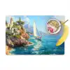 Zeilboot - Rotsen - Kust - Huizen Placemat vinyl groot -zzzproduct_Kitchenyeah-website