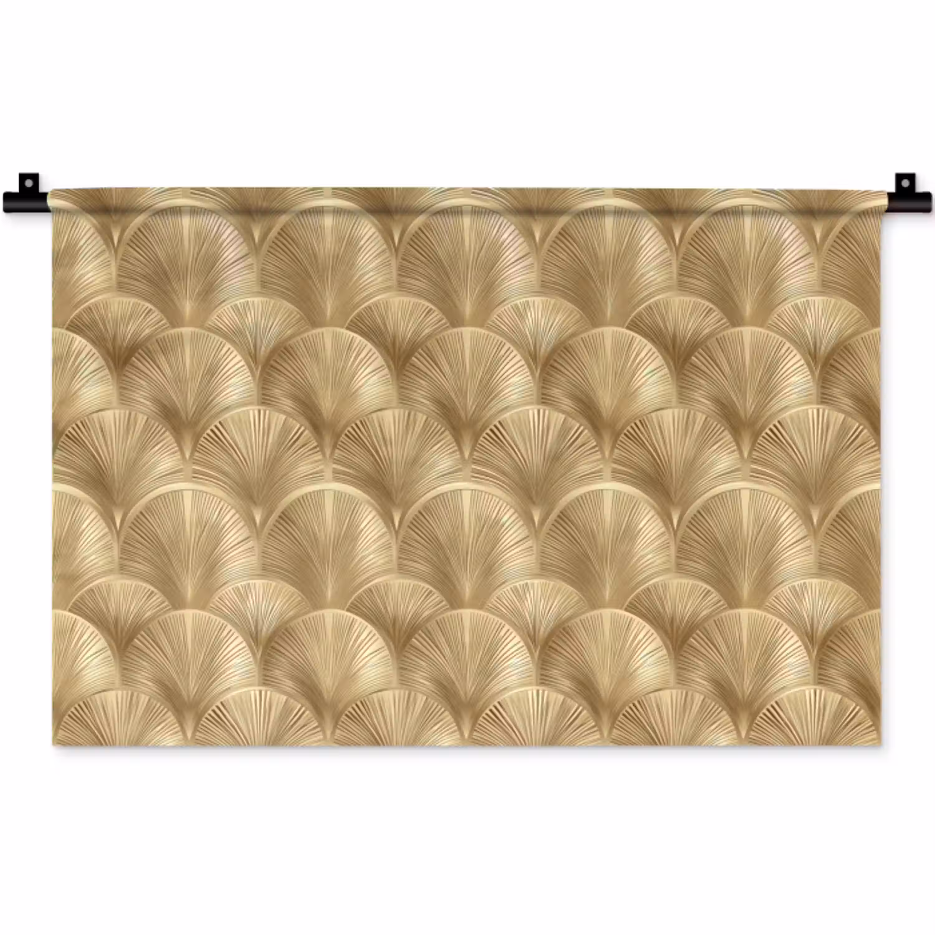 Patroon - Waaier -  Goud Wandkleed katoen klein 269 -zz3d