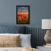 Zonsondergang - Klaprozen - Rood - Bloemen - Veld - Natuur fotolijst zwart zonder passe partout klein -sfeer3