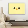 Kuiken - Vrolijk - Geel - Minimalistisch canvas 2cm klein -sfeer6