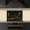 Marmer - Goud - Zwart - Marmerlook - Luxe - Glitter keuken achterwand spatscherm klein -sfeer1