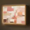 Kunst - Roze - Abstract Light Box met batterij (Wandlamp) middel -z3d_website