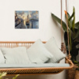 Zeilboot - Zon - Pier - Hout tuinposter los doek klein -sfeer7