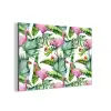 Bladeren - Flamingo - Bloemen - Jungle aluminium wit klein -3d