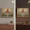 Kerstgnome - Konijntjes - Kleurrijk Light Box met batterij (Wandlamp) middel -sfeer3