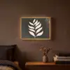 Blad - Wit - Minimalistisch Light Box met batterij (Wandlamp) middel -sfeer4