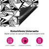 Geometrie - Driehoeken - Zwart - Wit Inductie beschermer vinyl 3mm klein 276 -zzzzzzz-lf-onderkant