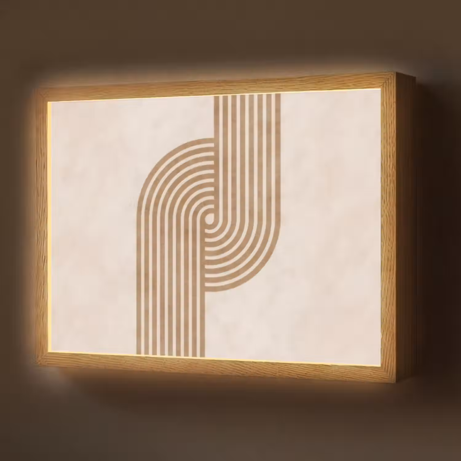 Lightbox - Wandleuchte - Symmetrische Biegung - kupferfarbig