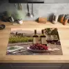 Wijn - Glazen - Druiven - Wijngaard Inductie beschermer vinyl 3mm klein -sfeer5