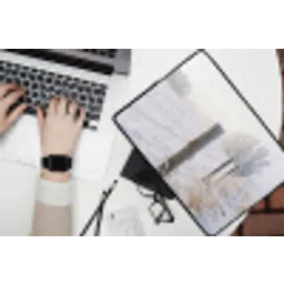 Hek - Sneeuw - Mist - Platteland - Nostalgisch laptophoes neopreen klein -bureau