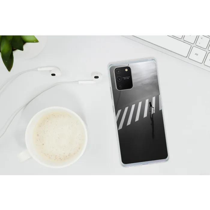 Zeebrapad - Hardloper - Zwart - Wit Telefoonhoesje Samsung Galaxy S10 Lite klein -oordopS10Lite