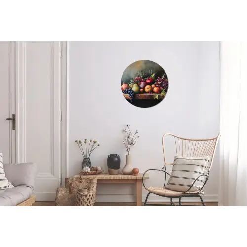Rustiek - Stilleven - Fruit Wandcirkel aluminium klein -woonkamer