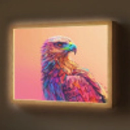 Arend - Vogel - Kleurrijk - Dier Light Box met batterij (Wandlamp) middel -z3d_website