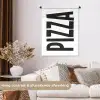 Pizza - Japandi - Decoratie - Vintage Wandkleed katoen klein -sfeer1