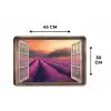 Doorkijk - Lavendel - Landschap - Bloemen - Paars Placemat vinyl groot -specs