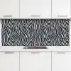 Zebra - Patroon - Blauw - Beige keuken achterwand 2 middel 871 -3d