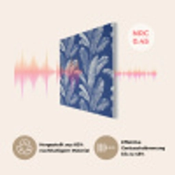 Blad - Palm - Blauw PET vilt klein 837 -USP_DE