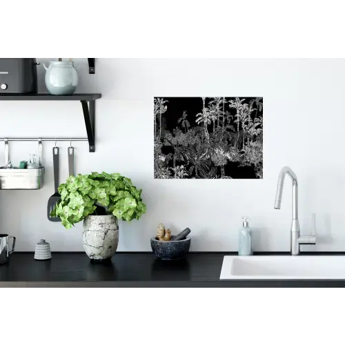Tropisch - Jungle - Bomen - Bladeren Muursticker klein -keuken