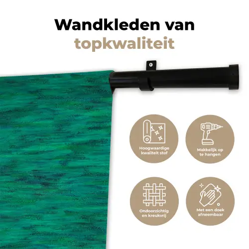 Vloeiend - Olie - Texturen - Groen Wandkleed katoen klein 269 -sfeer2