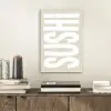 Sushi - Eten - Decoratie - Vintage aluminium wit klein -sfeer1
