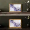 Paars - Modern - Marmer - Abstract Light Box met kabel (Tafellamp) klein -sfeer3