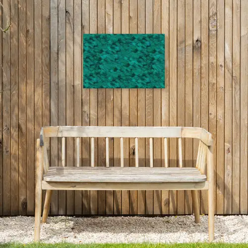 Vloeiend - Olie - Verf - Groen Tuinposter op houten frame 2 cm dik klein 845 -sfeer4