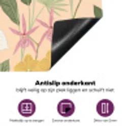 Patroon - Bloemen - Kleurrijk Inductie beschermer vinyl 3mm middel -zzzzzzz-cc-onderkant