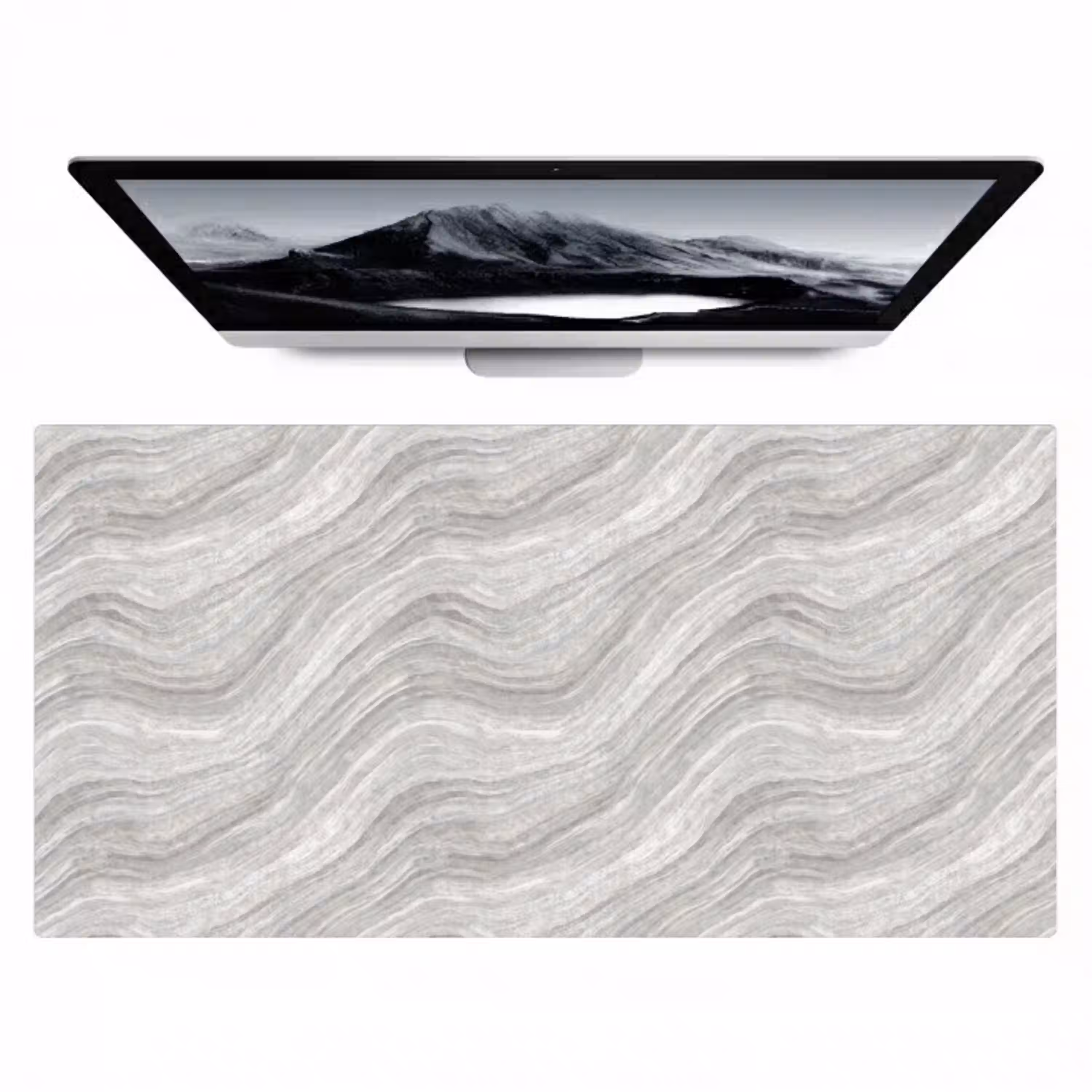Patroon - Helder - Wit - Grijs Muismat XXL klein 681 -zzz3d