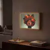 Vrouw - Chocolade - Frambozen - Aardbeien - Koekjes Light Box met batterij (Wandlamp) middel -sfeer1