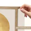 Bergsilhouetten - Gouden cirkel - Beige Light Box met batterij (Wandlamp) middel -USP_websiteprintNL