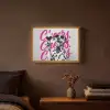 Cheers - Hond - Roze - Wijn Light Box met batterij (Wandlamp) middel -sfeer4
