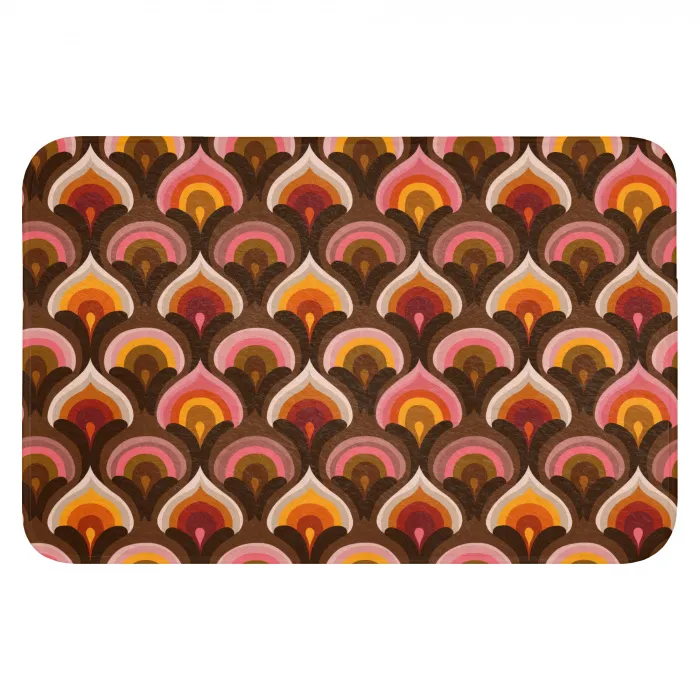 Patroon - Retro - Kleurrijk WCmat klein 1009 -3d