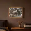 Marmer - Goud - Glitter - Luxe Light Box met batterij (Wandlamp) middel -sfeer4