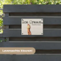 Ice cream - Softijs - Kleurrijk - Kers tuinposter los doek klein -sfeer3