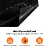 Zwart - Goud - Marmer Inductie beschermer vinyl 3mm klein -zzzzzzz-td-onderkant