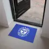 Zon - Gezicht - Penseelstructuur - Blauw Deurmat klein -sfeer5