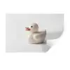 Badeend - Minimalistisch - Wit Muursticker klein -3d