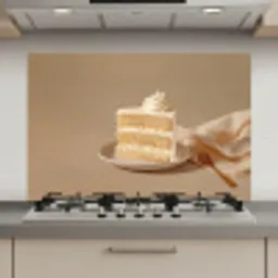 Vanilletaart - Cake - Romig keuken achterwand spatscherm klein -3d_website