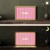 Roze - Gestreept - Belle Light Box met kabel (Tafellamp) klein -sfeer3