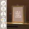 Cocktail - Tekst - Patroon - Wit Light Box met kabel (Tafellamp) klein -USP_NL