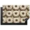 Donuts - Chocolade - Wit - Beige Inductie beschermer vinyl 3mm klein -3d